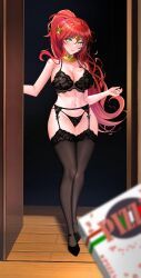 pyrrha_nikos, rwby, 1girls, bra, cleavage