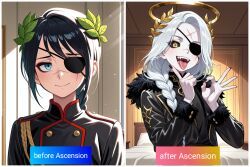 1boy, androgynous, black_fingernails, black_hair, black_sclera