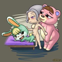 fan_character, sasha_(animal_crossing), ursala_(animal_crossing), villager_(animal_crossing), animal_crossing