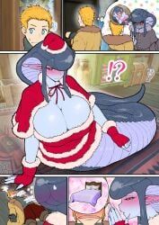 original_character, christmas, original, kyabosean2, blue_skin