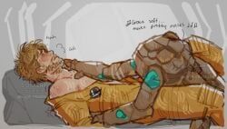 rocky_(project_hail_mary), ryland_grace, project_hail_mary, alien/human, blushing