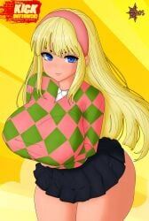 kendall_perkins, kick_buttowski, caosenriqueart, 1girl, big_boobs