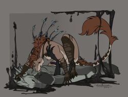 barghest, verity, abs, anteater, anthro