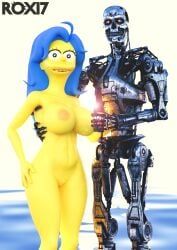 marge_simpson, t-800, terminator, the_simpsons, roxi7