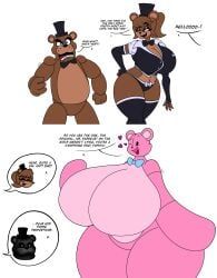 freddy_(fnaf), freddy_fazbear, fredina, fredina_(cally3d), frenni_fazclaire