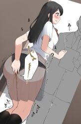 original, wararu_(user_uecx7457), 1boy, 1girls, ass