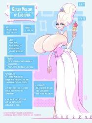 queen_melona, hexamous, hexcomics, 1girls, areolae_slip