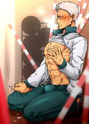 aone_takanobu, haikyuu!!, seijigb, 1boy, abs