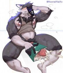 kyash-tyur, moonelmalito, anthro, armpit_hair, athletic