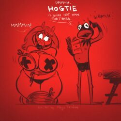 kermit_the_frog, miss_piggy, the_muppet_show, hugotendaz, 1girls