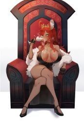 aliciaxlife, dotonburi, big_breasts, cleavage, crown