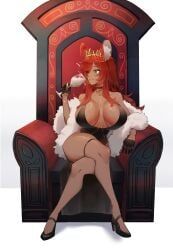 aliciaxlife, dotonburi, big_breasts, cleavage, crown