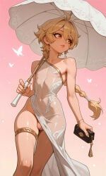 aether_(genshin_impact), genshin_impact, jaja_ai, 1boy, ahoge