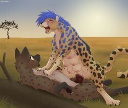 digitoxici, animal_genitalia, animal_only, animals_only, blue_hair