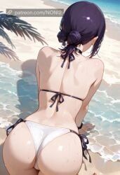 reze_(chainsaw_man), chainsaw_man, aiai_assisted, ass, beach