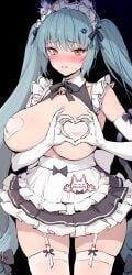 privaty_(nikke), privaty_(unkind_maid)_(nikke), goddess_of_victory:_nikke, haoni, aqua_hair