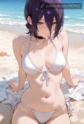 reze_(chainsaw_man), chainsaw_man, aiai_assisted, ass, beach