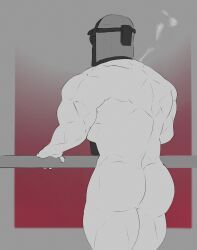phobos_(madness_combat), madness_combat, naxussco, ass, back_muscles