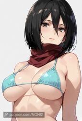 mikasa_ackerman, attack_on_titan, aot, bikini, bikini_top