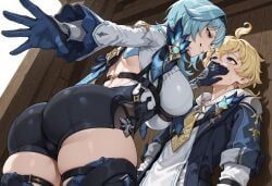 eula_(genshin_impact), mika_(genshin_impact), genshin_impact, hoyoverse, ass
