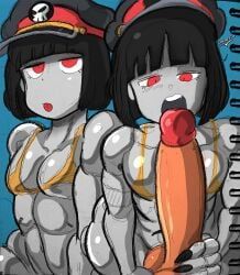 robot_commander_(bingbingzi), ceegee, bikini, fellatio, handjob