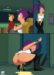 philip_j_fry, turanga_leela, futurama, gkg, anus