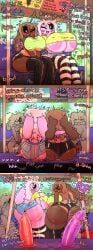 cinnamon_(oxyoxyoxyox), marshmallow_(oxyoxyoxyox), oxyoxyoxyox, 2girls, areola_slip