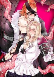basil_hawkins, x_drake, one_piece, 2boys, black_cloak