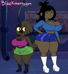 cake_the_cat, cake_the_cat_(club_outfit), fionna_campbell, fionna_campbell_(club_outfit), fionna_the_human_girl
