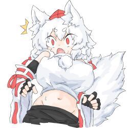 momiji_inubashiri, touhou, fumomono6500, black_pants, breast_focus
