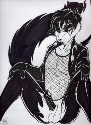 ian_(gothicskunk), james_donaldson, anthro, balls, black_and_white