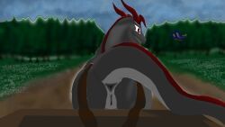 mythology, anus, cart, dragon, female