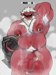 big_daddy_(zenless_zone_zero), ppandogg, anthro, ball_stretcher, balls