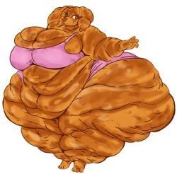 torielstarstorm, arms_behind_head, big_ass, big_belly, big_breasts