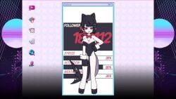 ellen_joe, zenless_zone_zero, 1girls, black_hair, cosplay