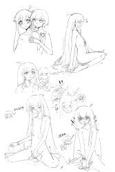 kaguya_(cho_kaguya-hime!), sakayori_iroha, cho_kaguya-hime!, 2girls, ahoge