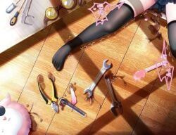 artist_request, feather, flask, goggles, implied_object_insertion