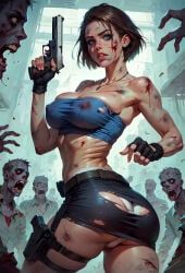 jill_valentine, resident_evil, philon, 1girls, ass