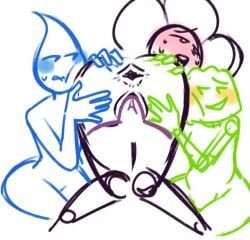 flower_(bfdi), gelatin_(bfdi), lollipop_(bfdi), teardrop_(bfdi), battle_for_dream_island