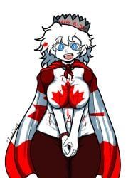 canada_(egobuzz), countryhumans, countryhumans_girl, lewd_juice, 1girls