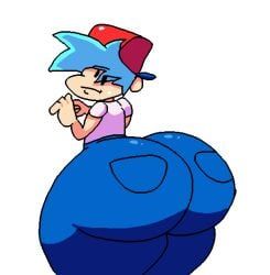 boyfriend_(friday_night_funkin), friday_night_funkin, 1boy, ass, ass_expansion