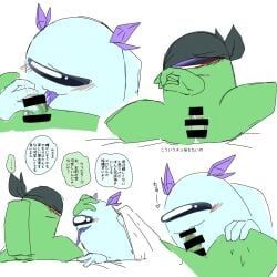 among_us_cyan, among_us_green, among_us, cum, fellatio