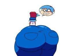 boyfriend_(friday_night_funkin), friday_night_funkin, 1boy, ass, ass_expansion