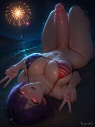 annie_(amiiari), original_character, amiiari, 1futa, aerial_fireworks