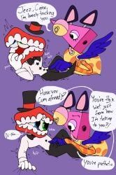 caine_(the_amazing_digital_circus), zooble_(the_amazing_digital_circus), the_amazing_digital_circus, chimeracocks, ambiguous_gender