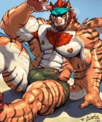 raykie_(raykie_ff14), nightterror, abs, anthro, armpit_hair