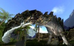 acidic_glavenus, glavenus, monster_hunter_world, animal_vagina, back_view