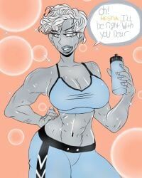 athena, athena_(lore_olympus), lore_olympus, lure_of_selly, athletic