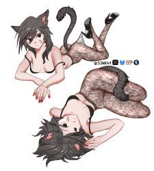 miqo'te, oc, final_fantasy_xiv, 53nk41, bra
