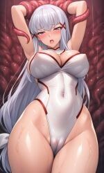 enjou_sakuya, ass, bodysuit, breasts, inside_creature